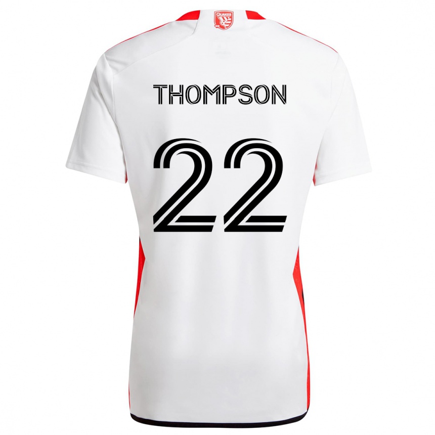 Vaikiškas Tommy Thompson #22 Balta Raudona Išvykos Marškinėliai 2024/25 T-Shirt