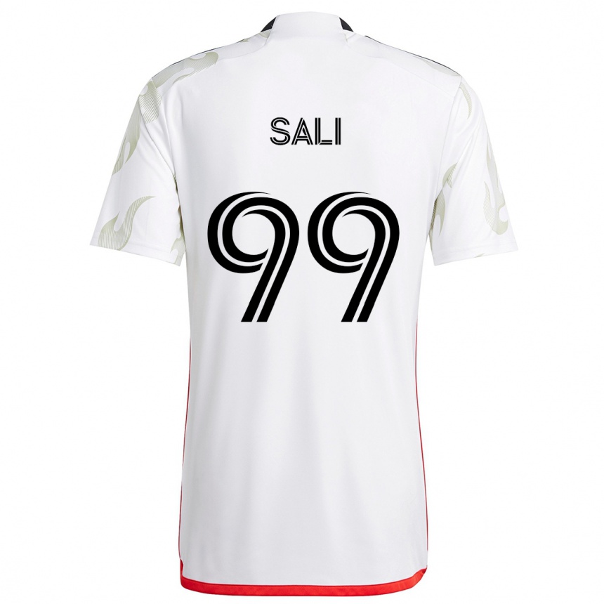 Vaikiškas Enes Sali #99 Balta Raudona Juoda Išvykos Marškinėliai 2024/25 T-Shirt