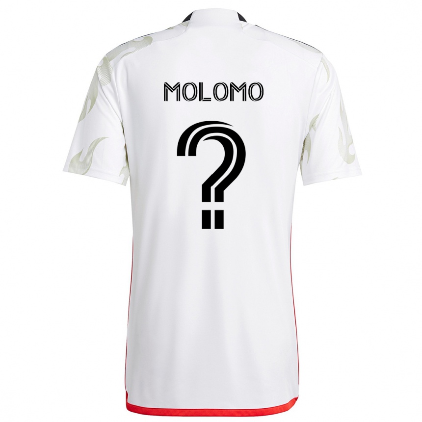 Vaikiškas Zach Molomo #0 Balta Raudona Juoda Išvykos Marškinėliai 2024/25 T-Shirt