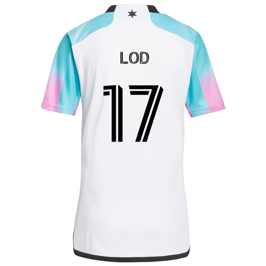 Vaikiškas Robin Lod #17 Balta Mėlyna Juoda Išvykos Marškinėliai 2024/25 T-Shirt