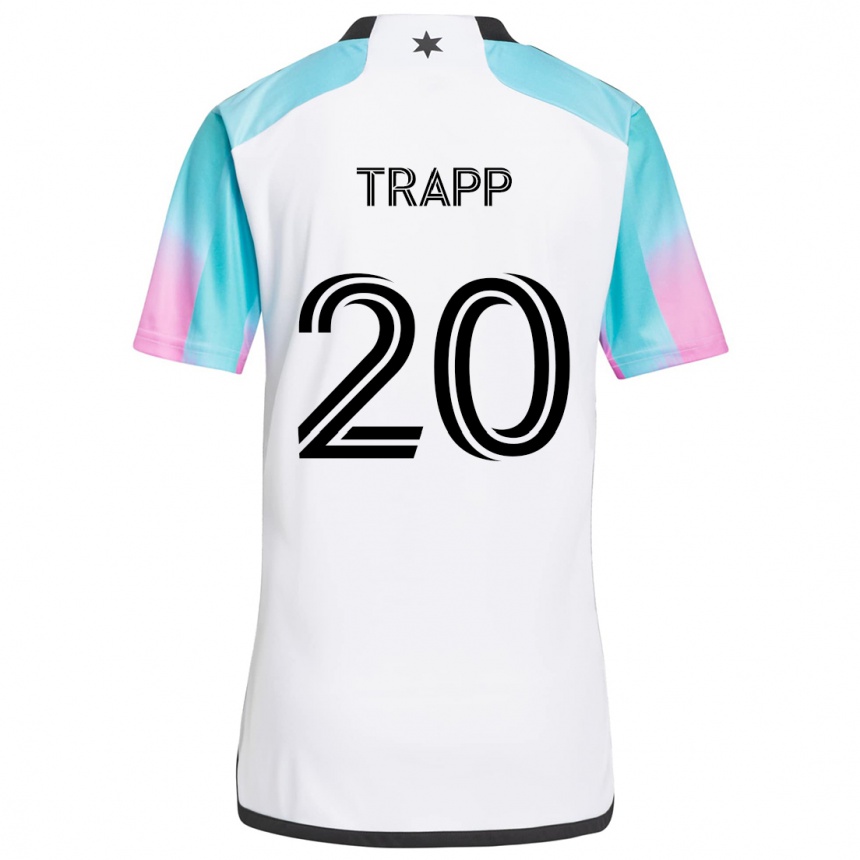 Vaikiškas Wil Trapp #20 Balta Mėlyna Juoda Išvykos Marškinėliai 2024/25 T-Shirt