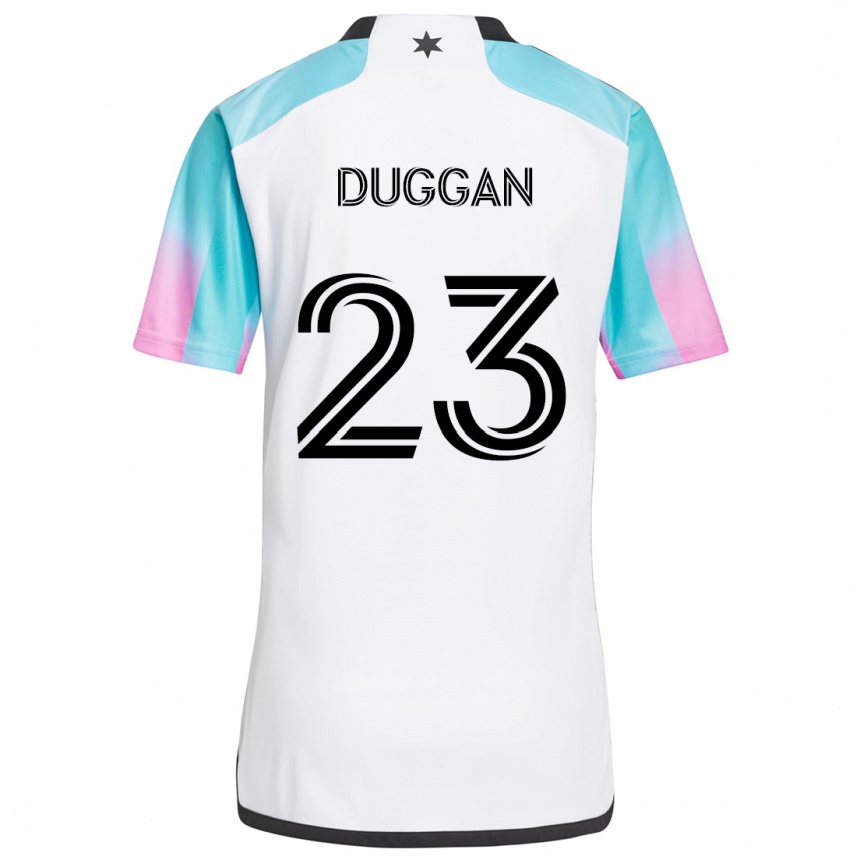 Vaikiškas Morris Duggan #23 Balta Mėlyna Juoda Išvykos Marškinėliai 2024/25 T-Shirt