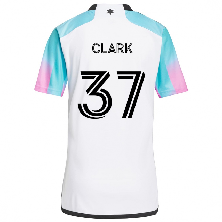 Vaikiškas Caden Clark #37 Balta Mėlyna Juoda Išvykos Marškinėliai 2024/25 T-Shirt