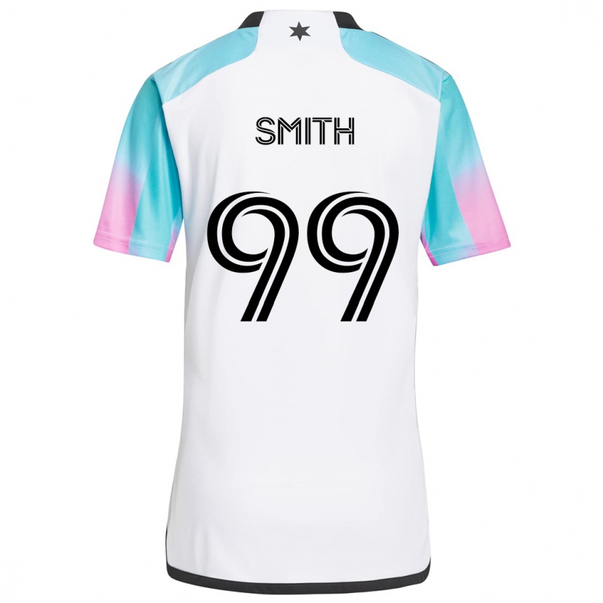 Vaikiškas Jordan Adebayo-Smith #99 Balta Mėlyna Juoda Išvykos Marškinėliai 2024/25 T-Shirt