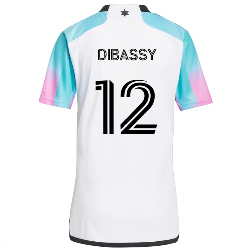 Vaikiškas Bakaye Dibassy #12 Balta Mėlyna Juoda Išvykos Marškinėliai 2024/25 T-Shirt