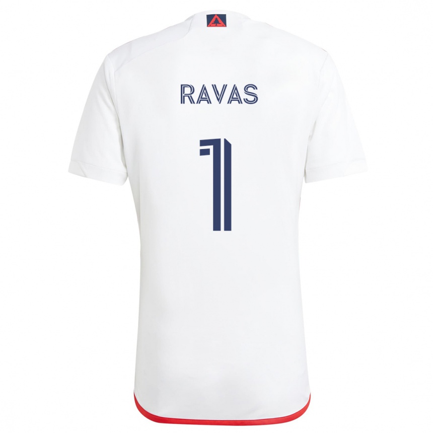 Vaikiškas Henrich Ravas #1 Balta Raudona Išvykos Marškinėliai 2024/25 T-Shirt