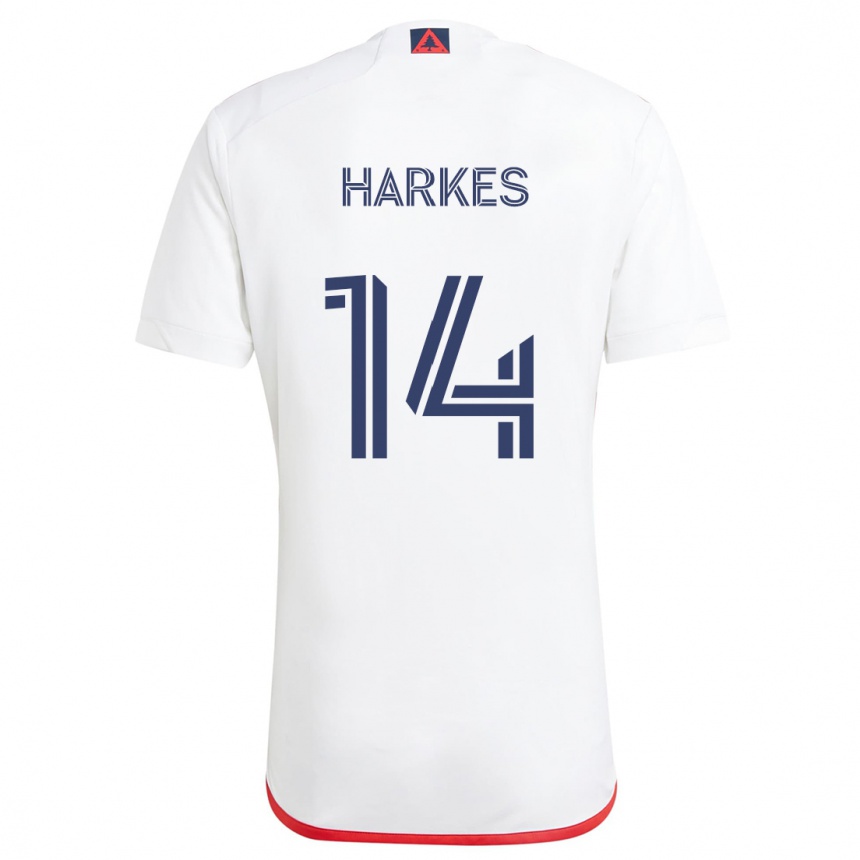 Vaikiškas Ian Harkes #14 Balta Raudona Išvykos Marškinėliai 2024/25 T-Shirt