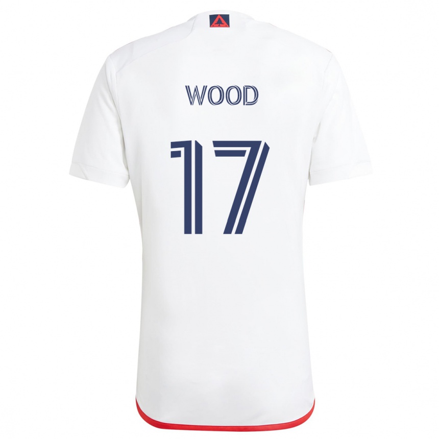 Vaikiškas Bobby Wood #17 Balta Raudona Išvykos Marškinėliai 2024/25 T-Shirt