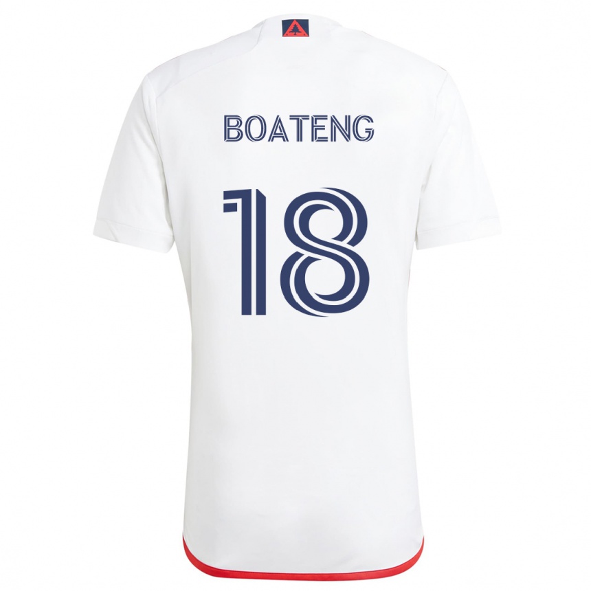 Vaikiškas Emmanuel Boateng #18 Balta Raudona Išvykos Marškinėliai 2024/25 T-Shirt