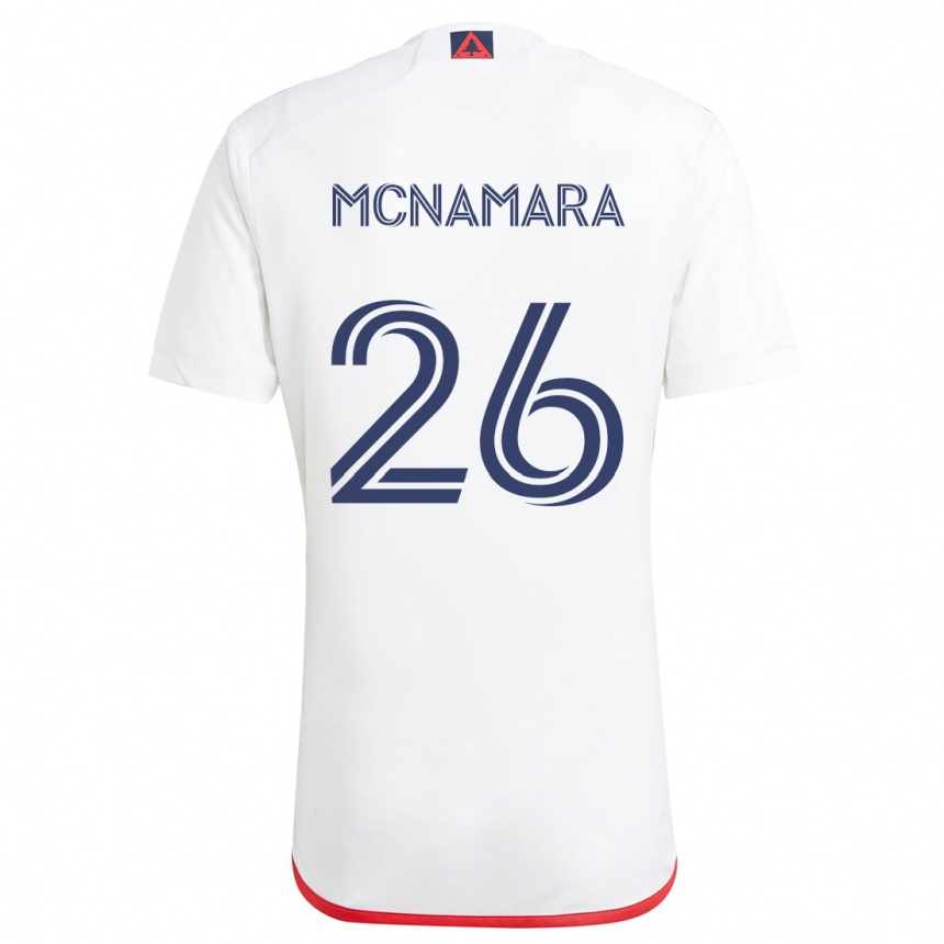 Vaikiškas Tommy Mcnamara #26 Balta Raudona Išvykos Marškinėliai 2024/25 T-Shirt