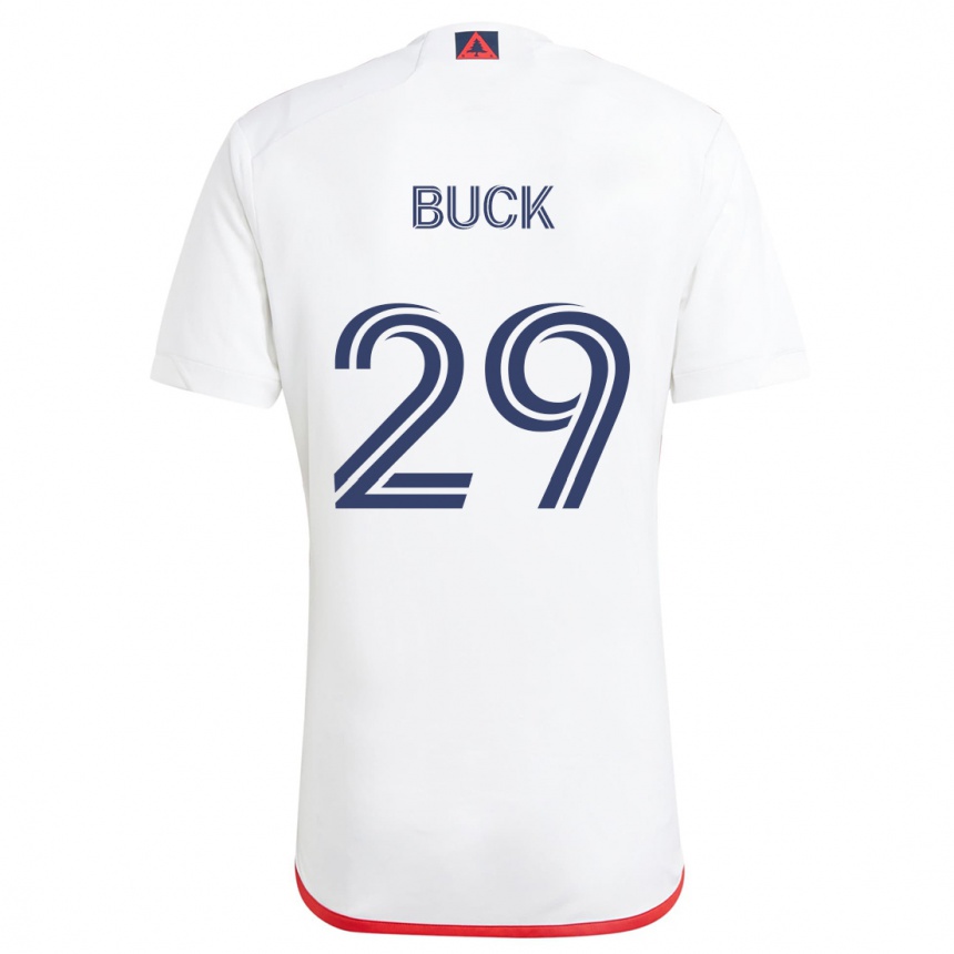 Vaikiškas Noel Buck #29 Balta Raudona Išvykos Marškinėliai 2024/25 T-Shirt