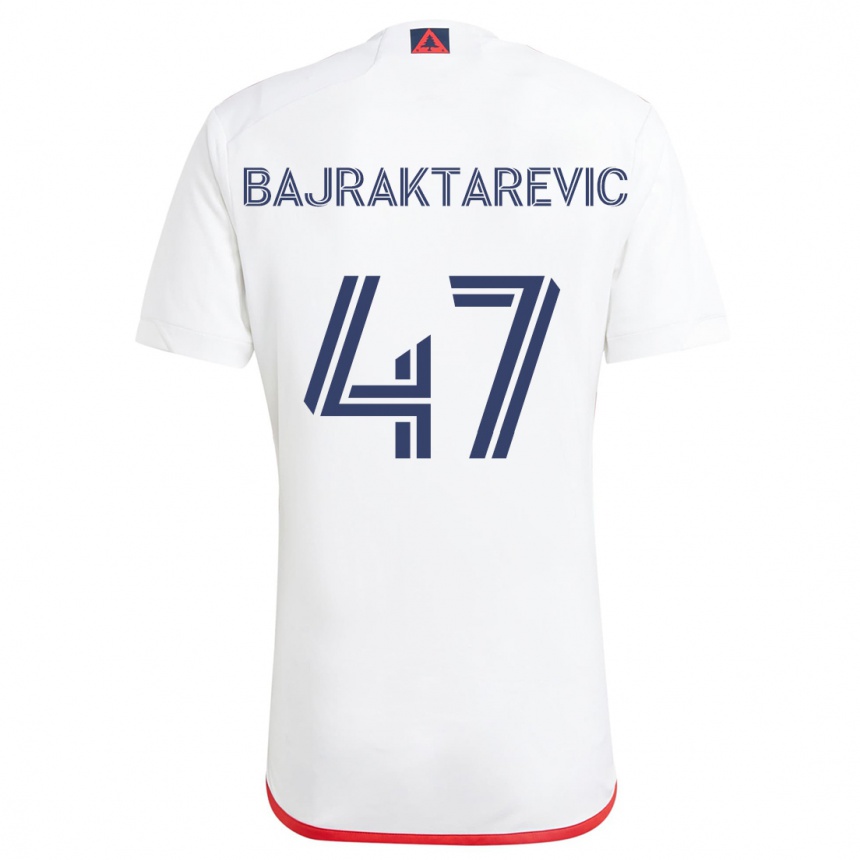 Vaikiškas Esmir Bajraktarevic #47 Balta Raudona Išvykos Marškinėliai 2024/25 T-Shirt