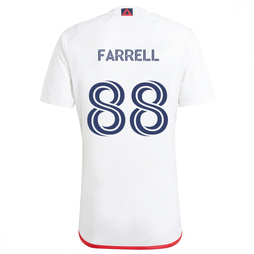 Vaikiškas Andrew Farrell #88 Balta Raudona Išvykos Marškinėliai 2024/25 T-Shirt