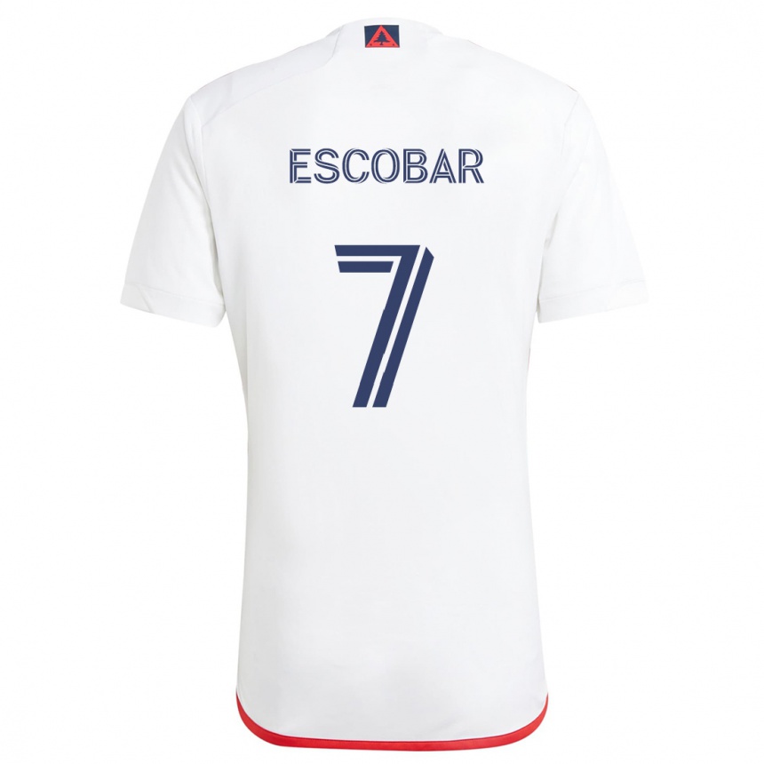 Vaikiškas Olger Escobar #7 Balta Raudona Išvykos Marškinėliai 2024/25 T-Shirt