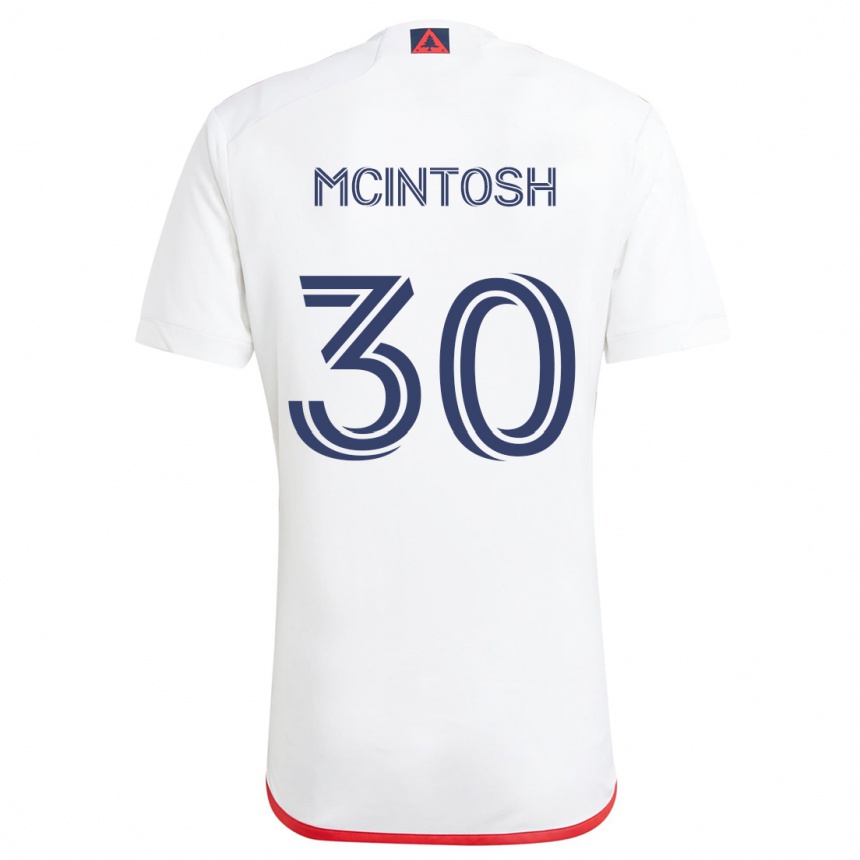 Vaikiškas Damario Mcintosh #30 Balta Raudona Išvykos Marškinėliai 2024/25 T-Shirt