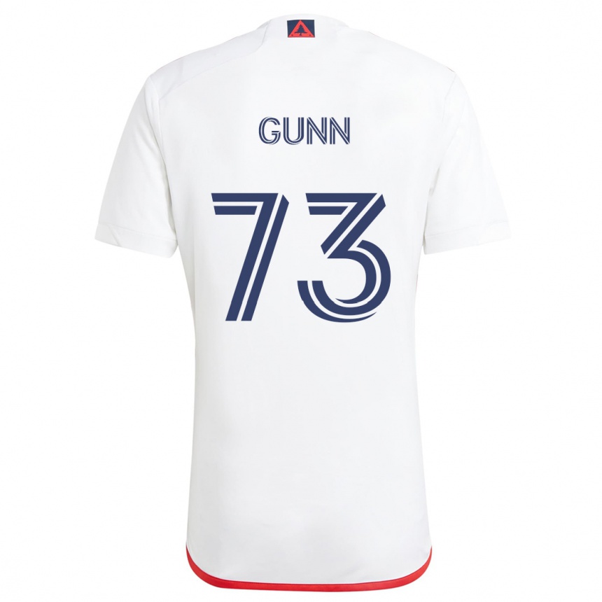 Vaikiškas Jd Gunn #73 Balta Raudona Išvykos Marškinėliai 2024/25 T-Shirt