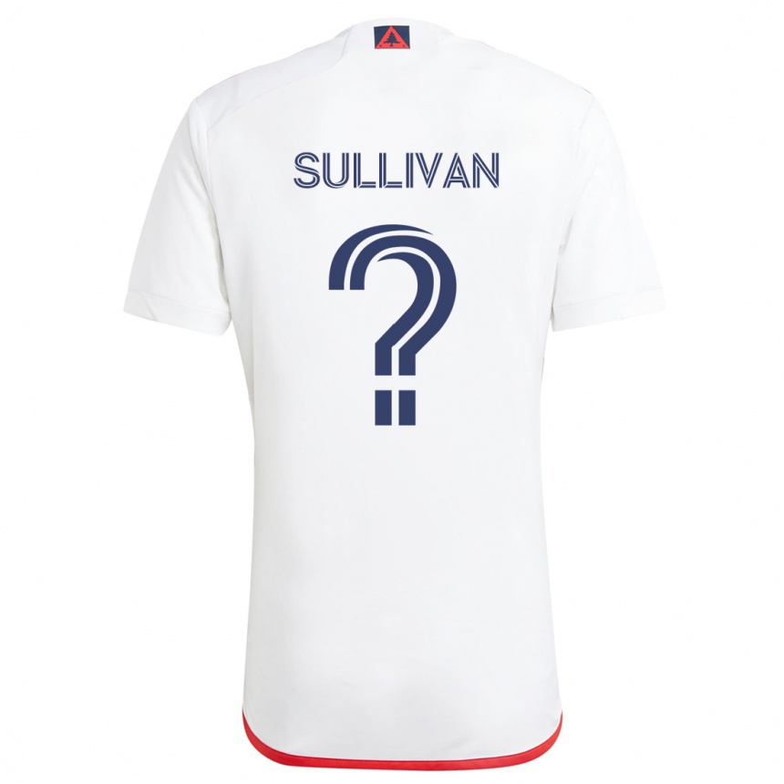 Vaikiškas Mason Sullivan #0 Balta Raudona Išvykos Marškinėliai 2024/25 T-Shirt