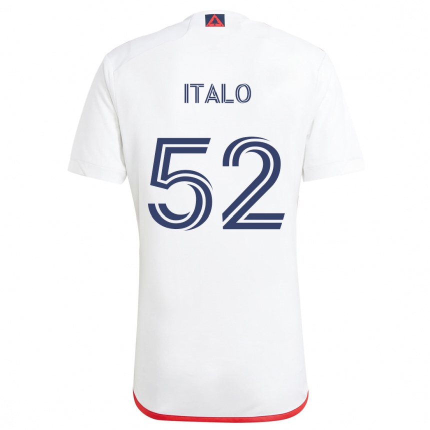 Vaikiškas Ítalo #52 Balta Raudona Išvykos Marškinėliai 2024/25 T-Shirt