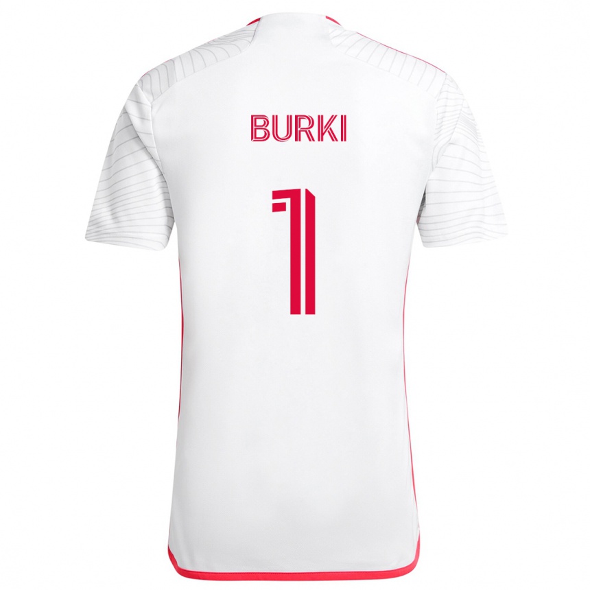 Vaikiškas Roman Bürki #1 Balta Raudona Išvykos Marškinėliai 2024/25 T-Shirt