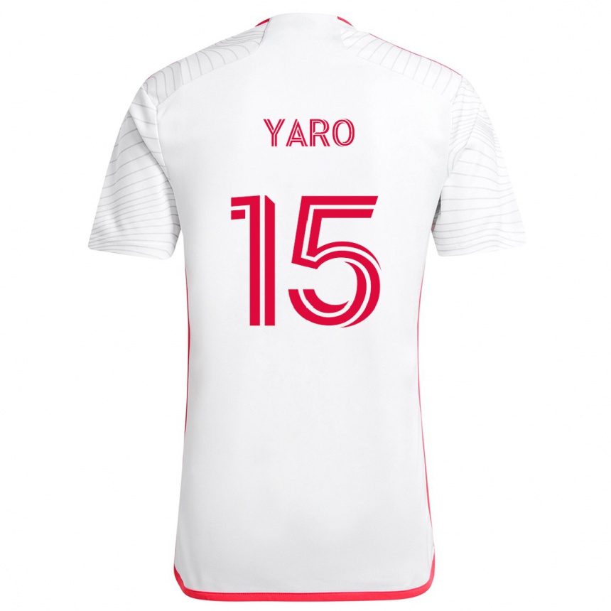 Vaikiškas Joshua Yaro #15 Balta Raudona Išvykos Marškinėliai 2024/25 T-Shirt