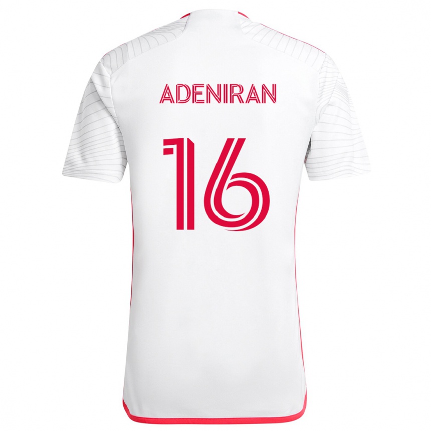 Vaikiškas Samuel Adeniran #16 Balta Raudona Išvykos Marškinėliai 2024/25 T-Shirt