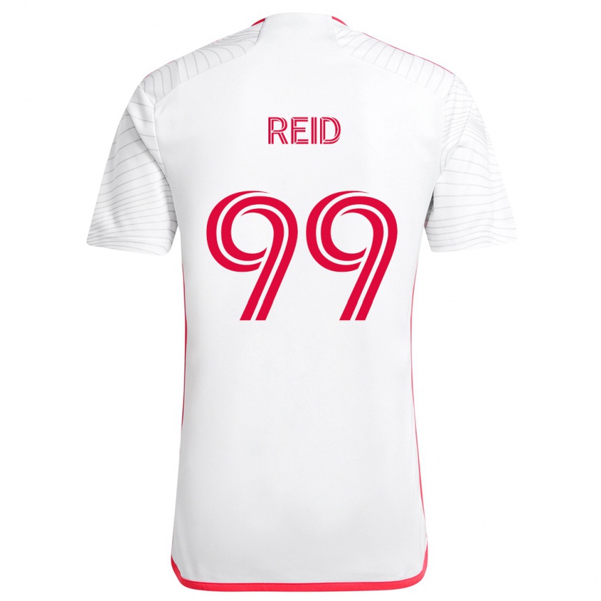 Vaikiškas Jayden Reid #99 Balta Raudona Išvykos Marškinėliai 2024/25 T-Shirt