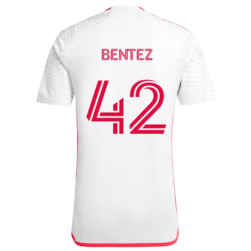 Vaikiškas Óscar Benítez #42 Balta Raudona Išvykos Marškinėliai 2024/25 T-Shirt