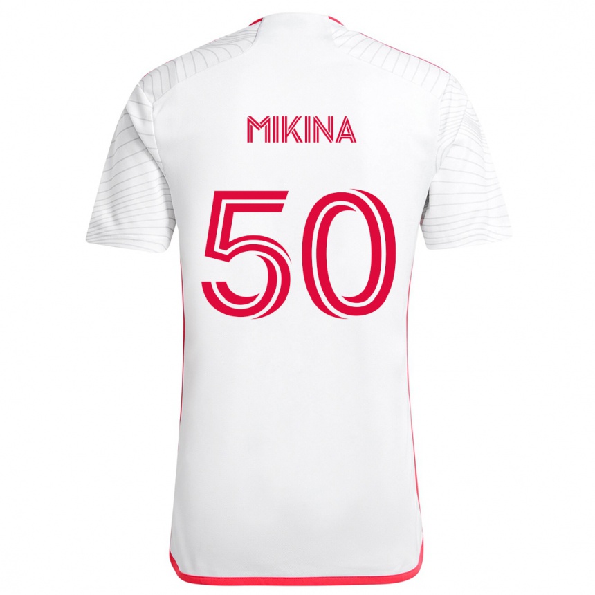 Vaikiškas Gabriel Mikina #50 Balta Raudona Išvykos Marškinėliai 2024/25 T-Shirt