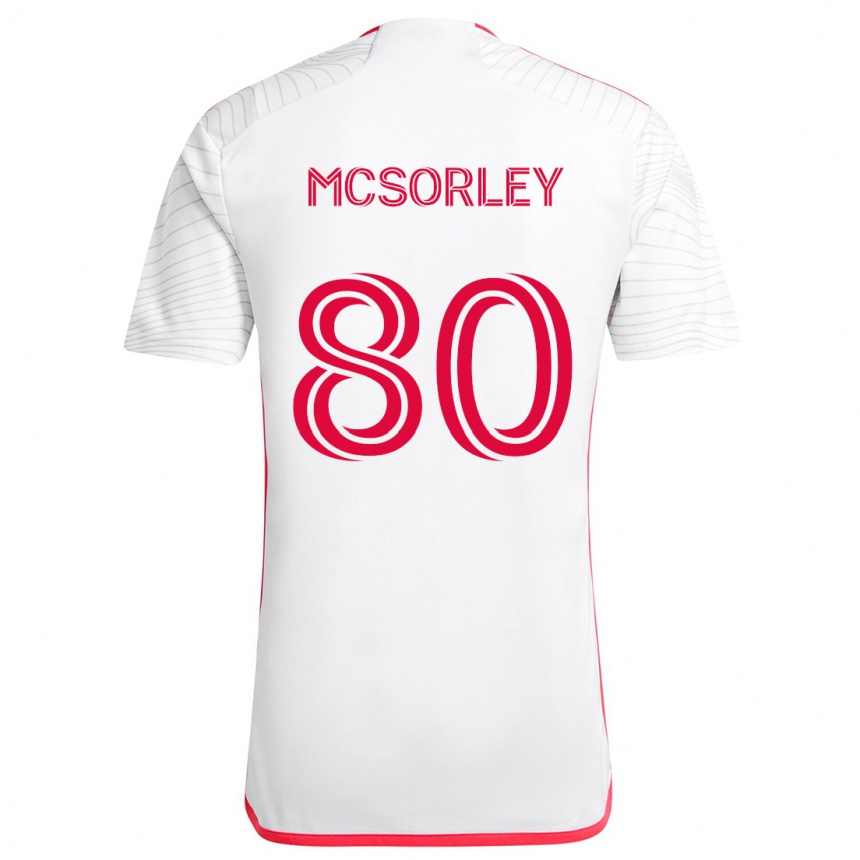 Vaikiškas Brendan Mcsorley #80 Balta Raudona Išvykos Marškinėliai 2024/25 T-Shirt