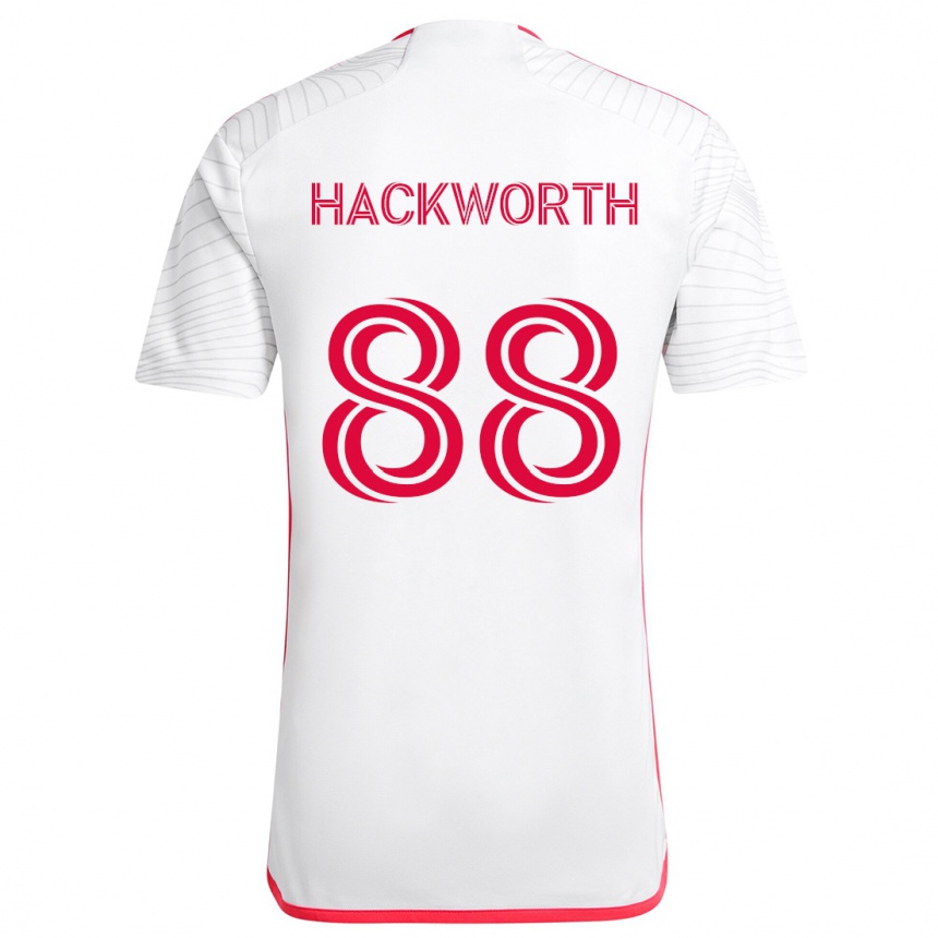 Vaikiškas Larsen Hackworth #88 Balta Raudona Išvykos Marškinėliai 2024/25 T-Shirt