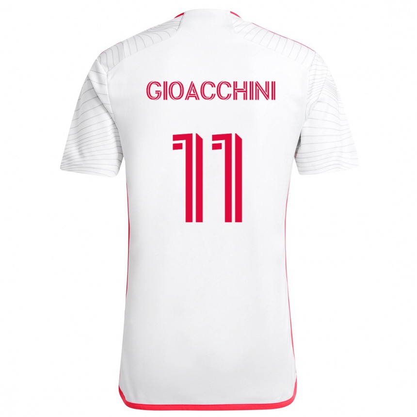 Vaikiškas Nicholas Gioacchini #11 Balta Raudona Išvykos Marškinėliai 2024/25 T-Shirt