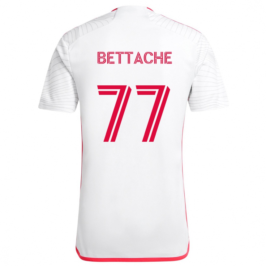 Vaikiškas Faysal Bettache #77 Balta Raudona Išvykos Marškinėliai 2024/25 T-Shirt