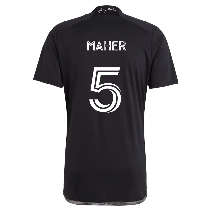 Vaikiškas Jack Maher #5 Juoda Išvykos Marškinėliai 2024/25 T-Shirt