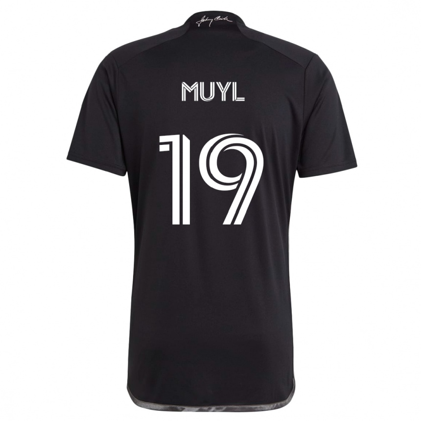 Vaikiškas Alex Muyl #19 Juoda Išvykos Marškinėliai 2024/25 T-Shirt