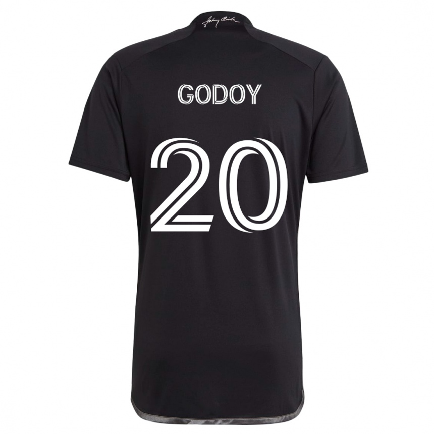 Vaikiškas Aníbal Godoy #20 Juoda Išvykos Marškinėliai 2024/25 T-Shirt