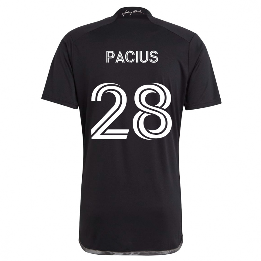 Vaikiškas Woobens Pacius #28 Juoda Išvykos Marškinėliai 2024/25 T-Shirt