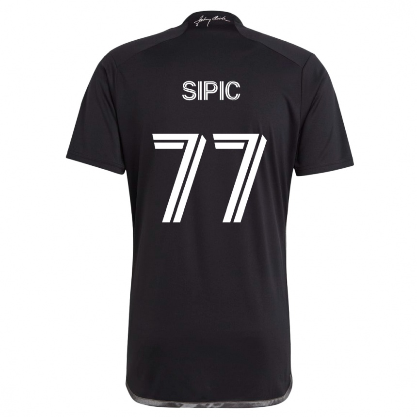 Vaikiškas Adem Sipić #77 Juoda Išvykos Marškinėliai 2024/25 T-Shirt