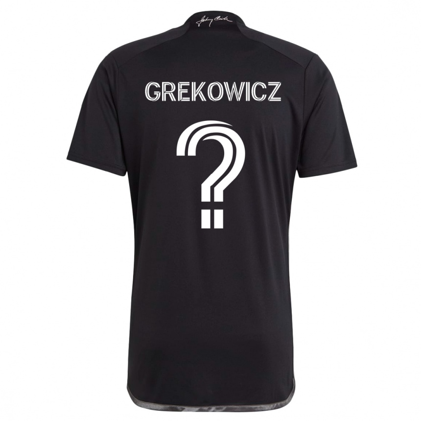 Vaikiškas Jacob Grekowicz #0 Juoda Išvykos Marškinėliai 2024/25 T-Shirt