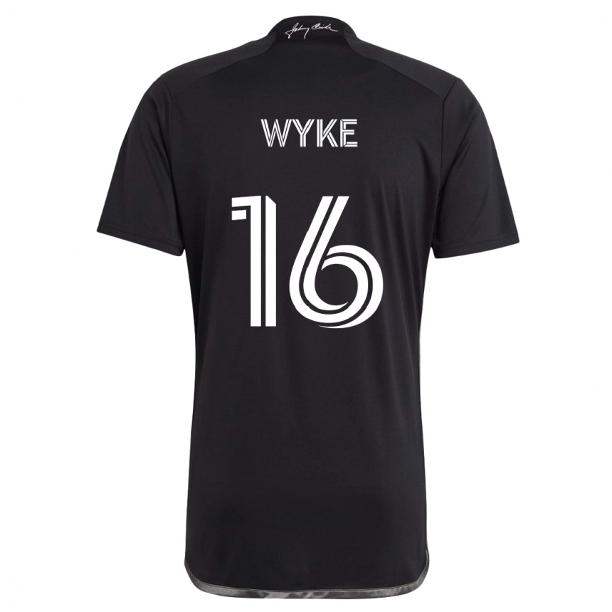 Vaikiškas Laurence Wyke #16 Juoda Išvykos Marškinėliai 2024/25 T-Shirt