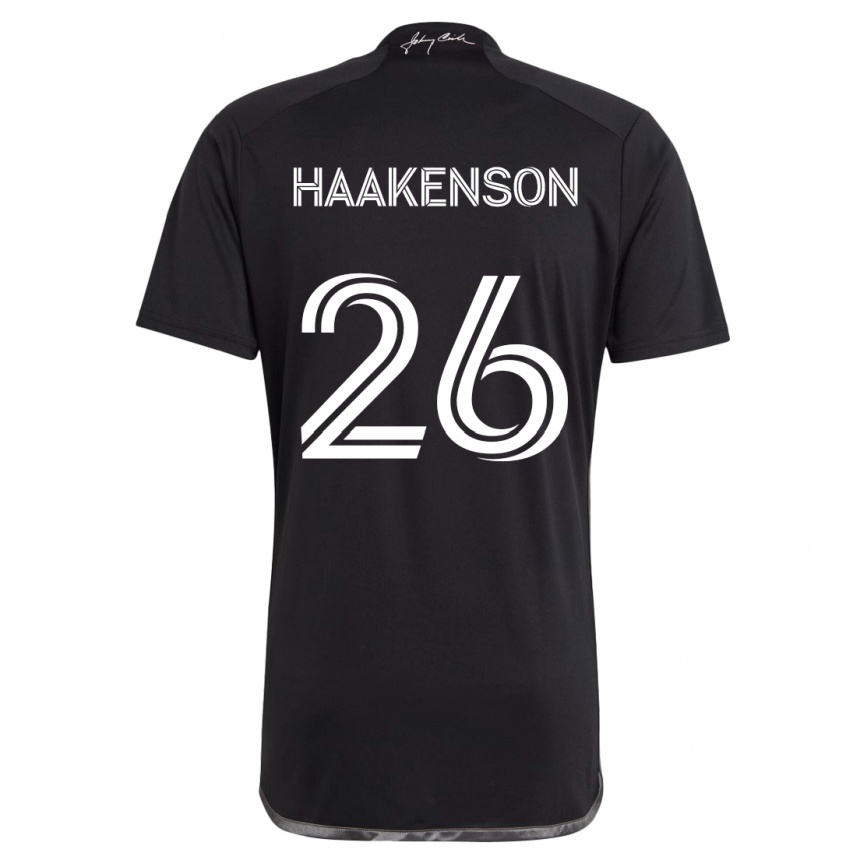 Vaikiškas Luke Haakenson #26 Juoda Išvykos Marškinėliai 2024/25 T-Shirt