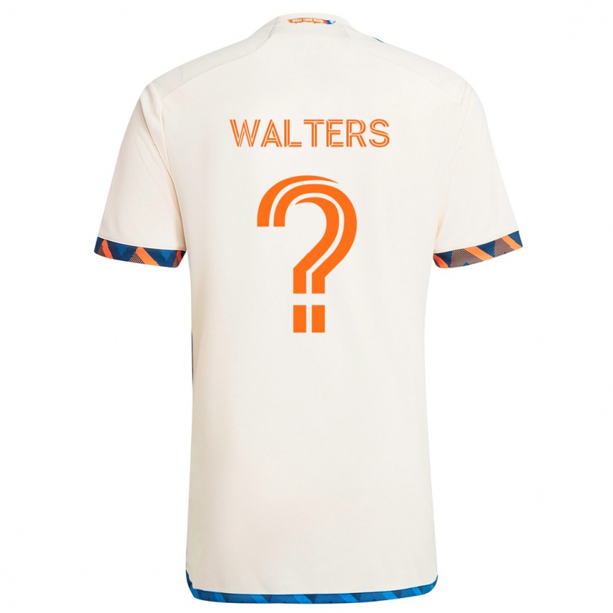 Vaikiškas Paul Walters #0 Balta Oranžinė Išvykos Marškinėliai 2024/25 T-Shirt