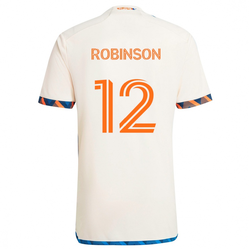 Vaikiškas Miles Robinson #12 Balta Oranžinė Išvykos Marškinėliai 2024/25 T-Shirt