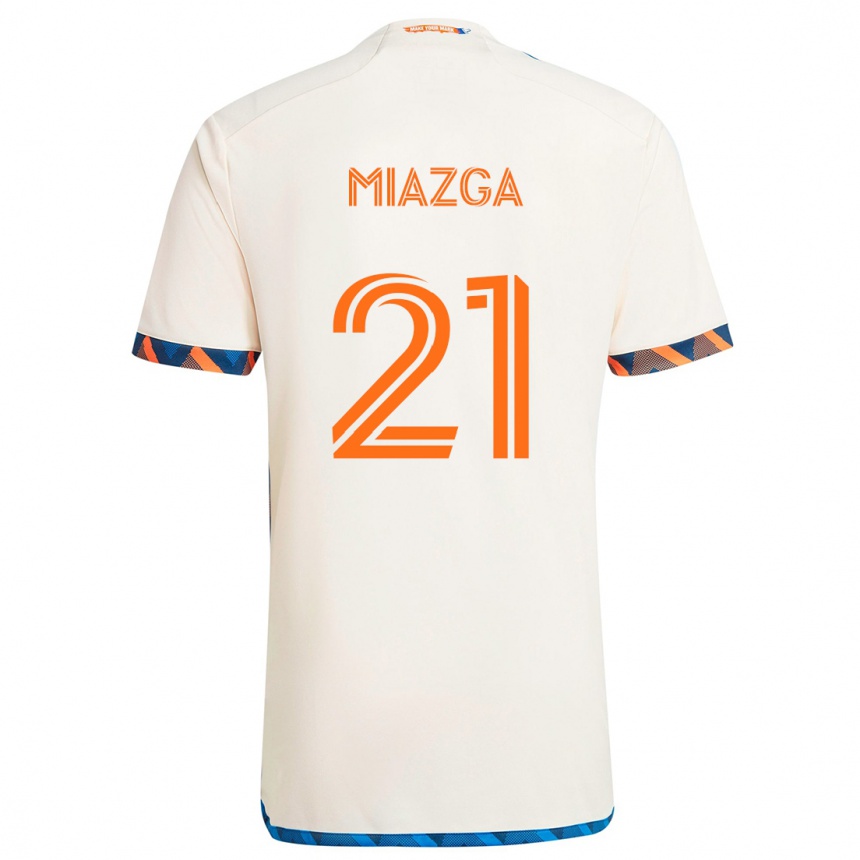 Vaikiškas Matt Miazga #21 Balta Oranžinė Išvykos Marškinėliai 2024/25 T-Shirt