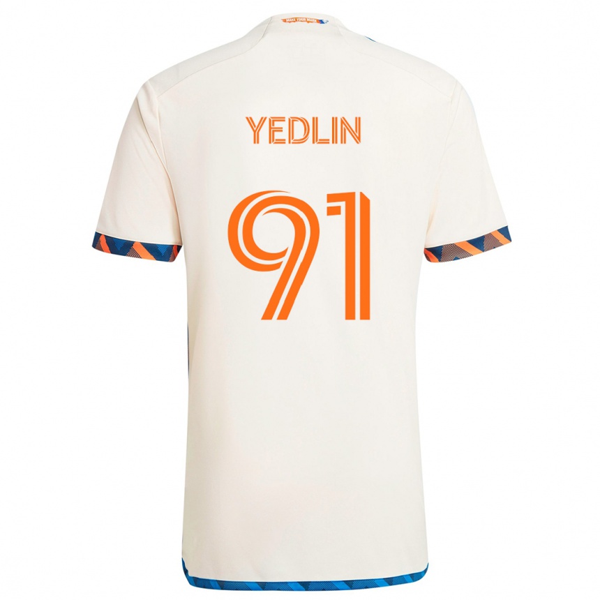 Vaikiškas Deandre Yedlin #91 Balta Oranžinė Išvykos Marškinėliai 2024/25 T-Shirt