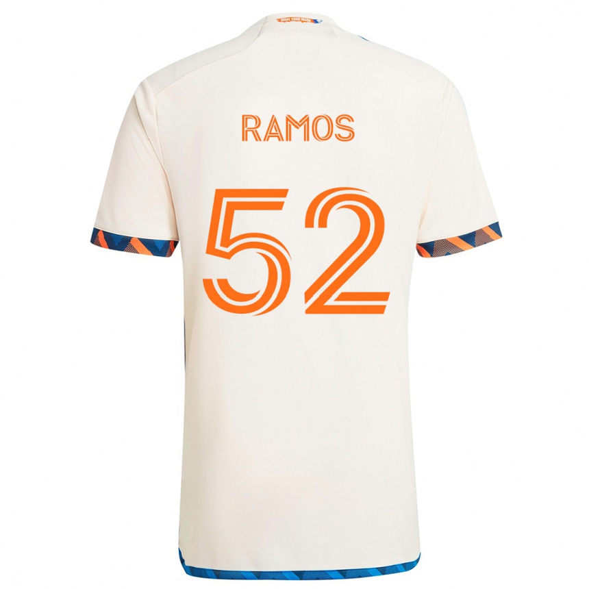 Vaikiškas Yair Ramos #52 Balta Oranžinė Išvykos Marškinėliai 2024/25 T-Shirt