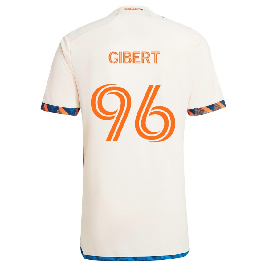 Vaikiškas Gaël Gibert #96 Balta Oranžinė Išvykos Marškinėliai 2024/25 T-Shirt