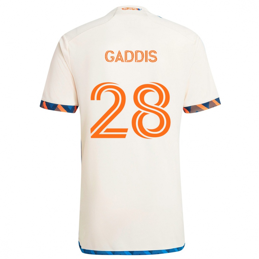 Vaikiškas Raymon Gaddis #28 Balta Oranžinė Išvykos Marškinėliai 2024/25 T-Shirt