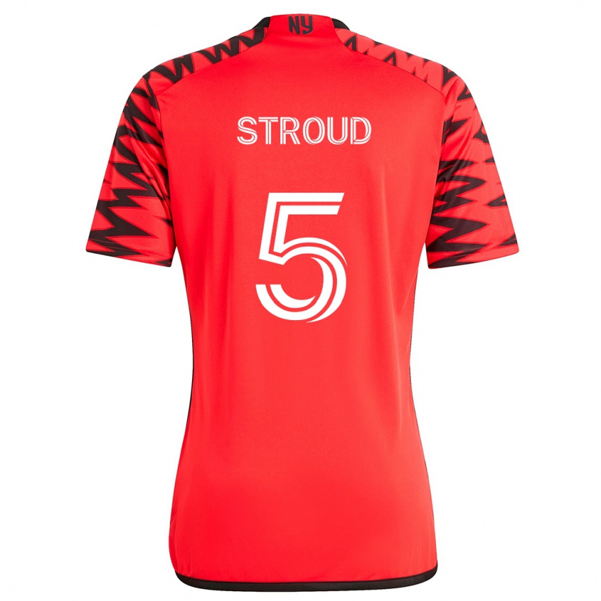 Vaikiškas Peter Stroud #5 Raudona Juoda Balta Išvykos Marškinėliai 2024/25 T-Shirt