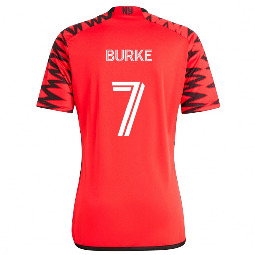 Vaikiškas Cory Burke #7 Raudona Juoda Balta Išvykos Marškinėliai 2024/25 T-Shirt