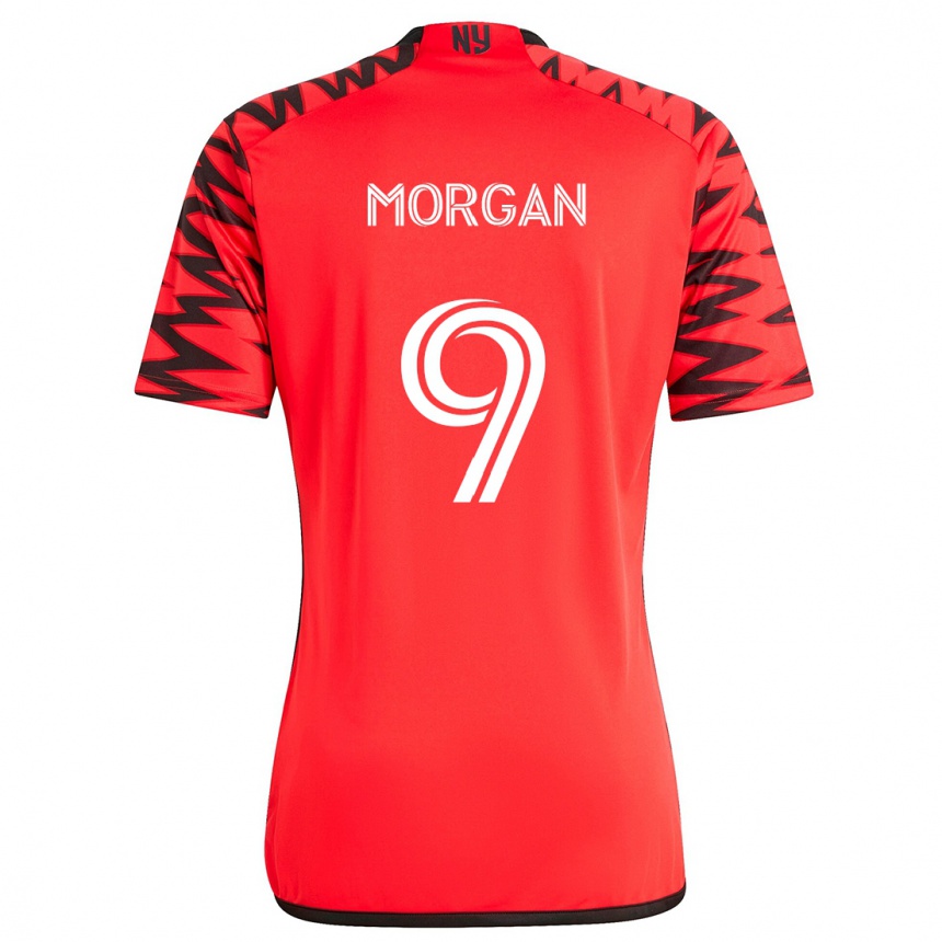 Vaikiškas Lewis Morgan #9 Raudona Juoda Balta Išvykos Marškinėliai 2024/25 T-Shirt